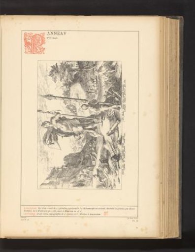 Reproduction of an image of life during the Bronze Age, a print by Hendrick Goltzius