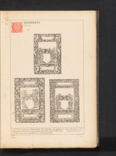 Reproduction of a print of ornaments, designed by Théodore de Bry
