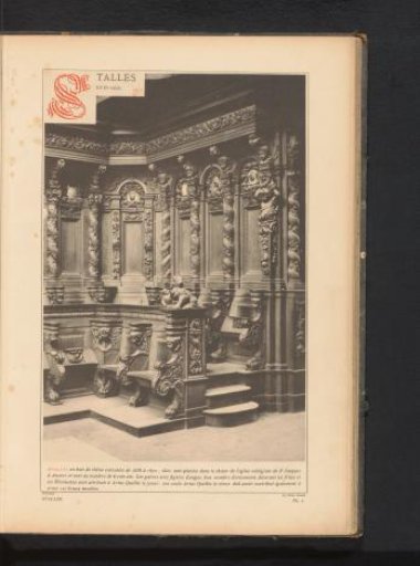 Oak choir stall in the Saint James' Church in Antwerp, Belgium