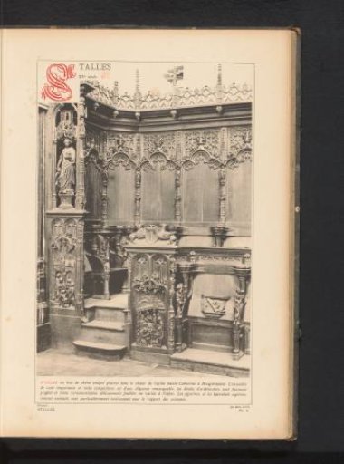 Oak choir stall in the Saint Catherine's Church in Hoogstraten, Belgium