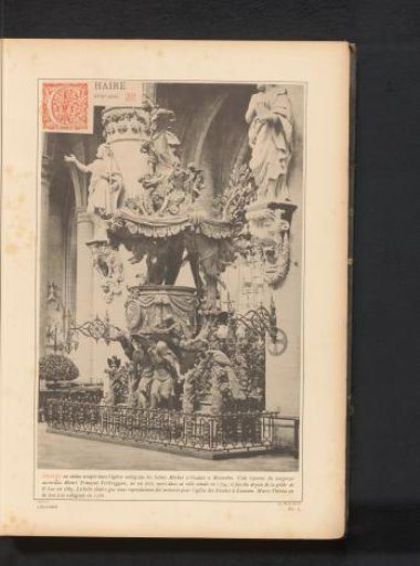 Oak pulpit in the Cathedral of Saint Michael and Saint Gudula in Brussels, Belgium, designed by Henri-François Verbruggen