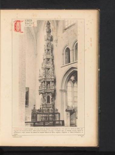 Stone tabernacle, designed by Cornelis Floris de Vriendt, in the Saint Leonard's Church in Zoutleeuw, Belgium