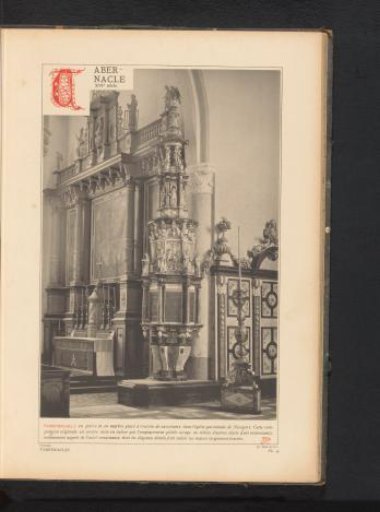 Stone and marble tabernacle in the Our Lady's Church in Nieuwpoort, Belgium