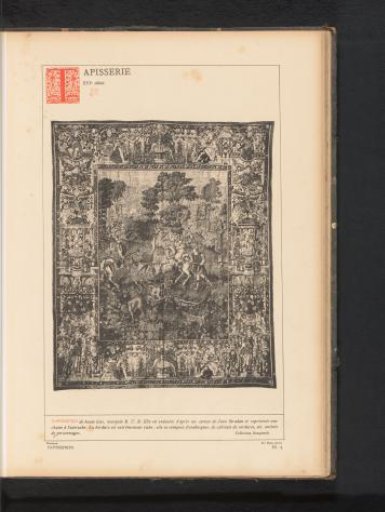 Wall tapestry with various scenes and arabesques