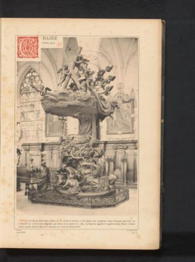 Oak pulpit in the Sint-Andrieskerk in Antwerp, Belgium, designed by Jean-François van Geel and Jean-Baptiste van Hool