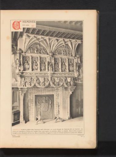 Chimney piece in the aldermen's chamber on the ground floor of the Town Hall in Kortrijk, Belgium