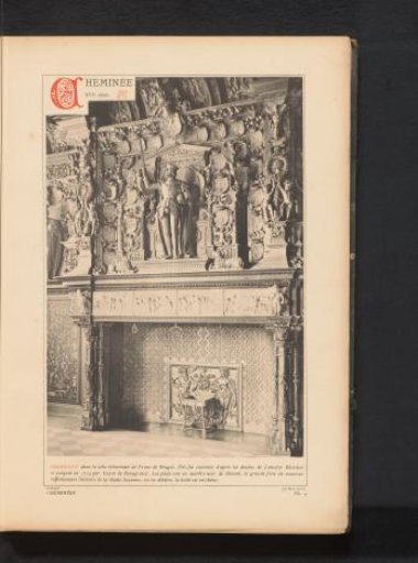 Chimney piece in the aldermen's chamber of the Vrije of Bruges, Belgium