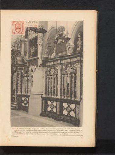 Choir screen in the St. James' Church in Antwerp, Belgium