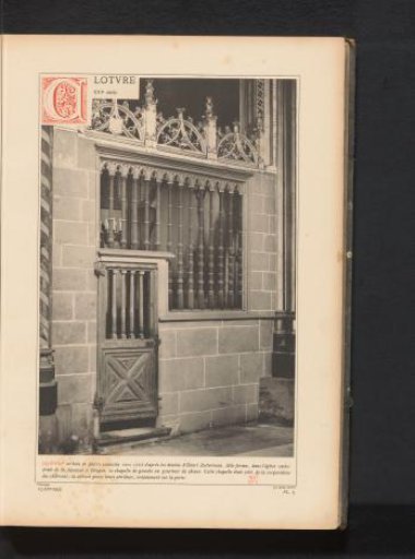 Choir screen of the chapel on the left side in the St. Salvator's Cathedral in Bruges, Belgium