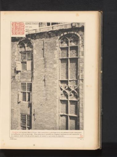 Windows of a building in Veurne, Belgium
