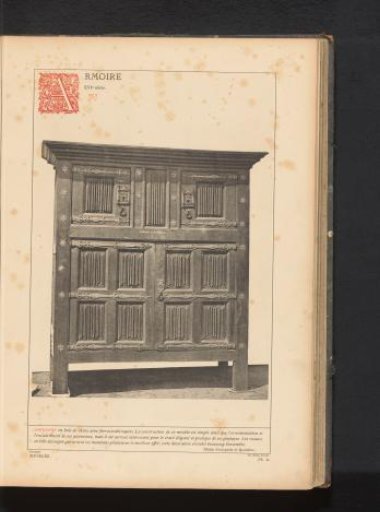 Decorated oak cabinet