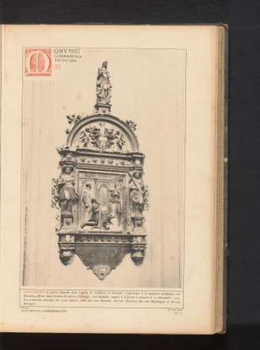 Stone tomb monument in the St. Peter's Church in Leuven, Belgium