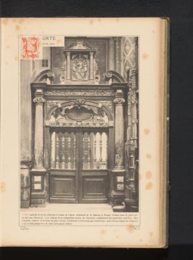 Doors in a choir screen in the St. Salvator's Cathedral in Bruges, Belgium
