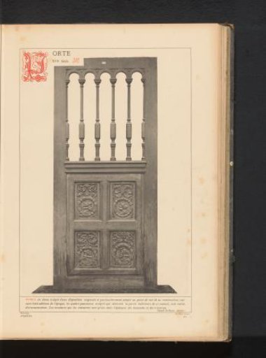 Decorated oak door