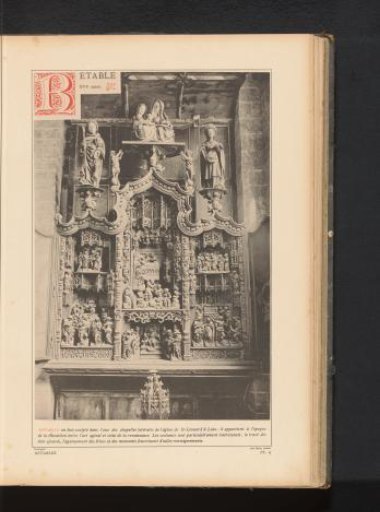 Altarpiece of wood in the St. Leonardus Church in Zoutleeuw, Belgium