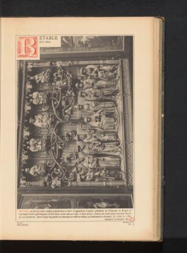 Altarpiece of oak, depicting the genealogy of Saint Anne, in the Saint Salvator's Cathedral in Bruges, Belgium
