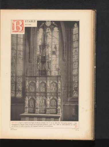 Altarpiece of stone in the Saint George's Church in Braine-le-Comte, Belgium