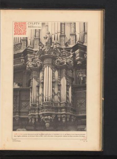Wooden sculpture on the organ in St. John's Cathedral in 's-Hertogenbosch