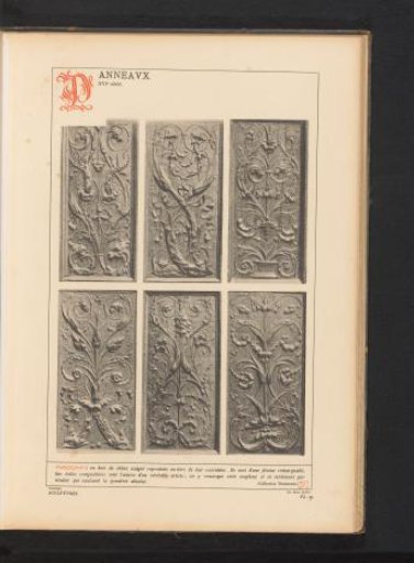 Oak panels decorated with floral and plant motifs