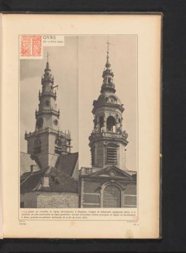 Towers of the Saint Catherine and Saint Cornelius Church in Diegem and of the Saint Elizabeth Church in Bergen