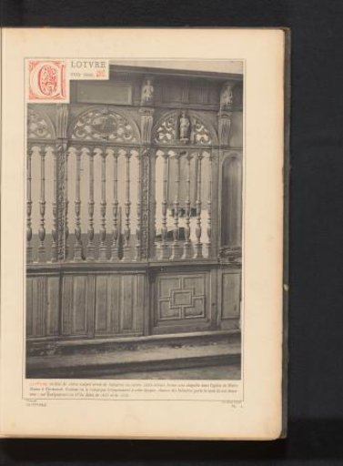 Decorated railing around a chapel in the Church of Our Lady in Dendermonde