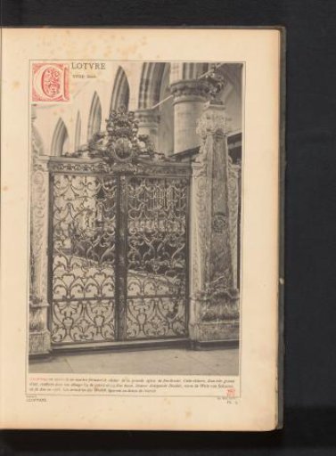Copper choir screen at the choir of the Great Church of Our Lady in Dordrecht