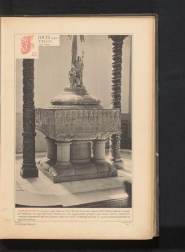 Baptismal font in the Church of Our Lady in Dendermonde