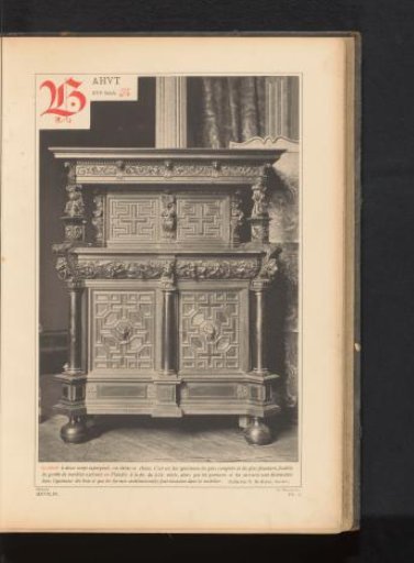 Oak and ebony cabinet