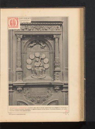 Memorial monument in the St. Gertrude Church in Nivelles