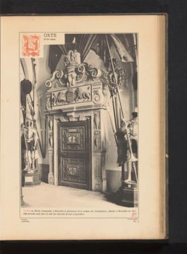 Decorated door in the Museum of Antiquities in Brussels