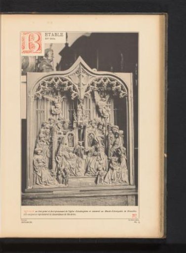 Wooden altarpiece in St. Anne's Church in Oudergem