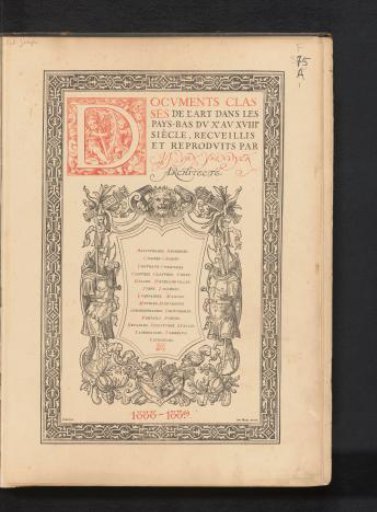 Documents classified on art in the Low Countries from the 10th to the 18th century