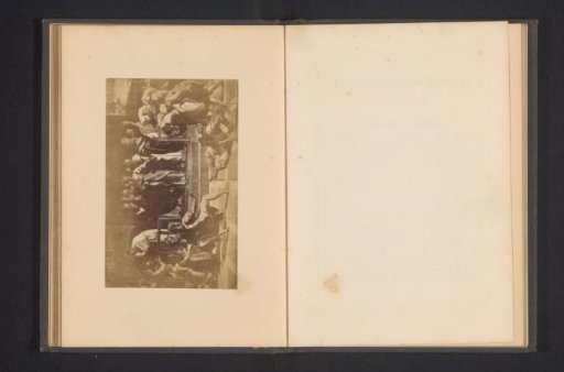 Photographic reproduction of a cartoon painting, depicting the death of Ananias