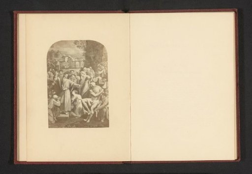 Photographic reproduction of a print after a painting, representing the Raising of Lazarus