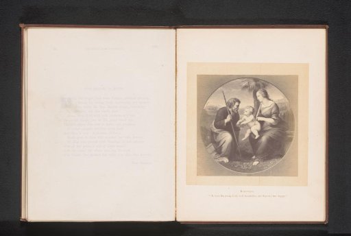 Photographic reproduction of a print after a painting, depicting the Rest on the Flight into Egypt
