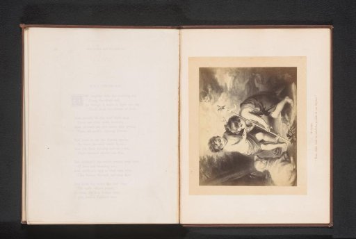 Photographic reproduction of a print after a painting, depicting Christ and John the Baptist as a child