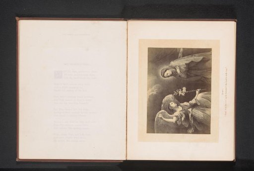 Photographic reproduction of a print after a painting, depicting the Annunciation