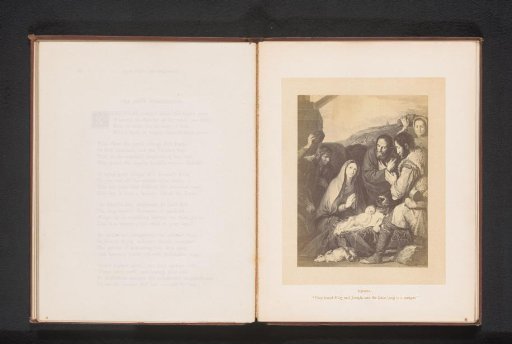 Photographic reproduction of a print after a painting, depicting the Adoration of the Shepherds