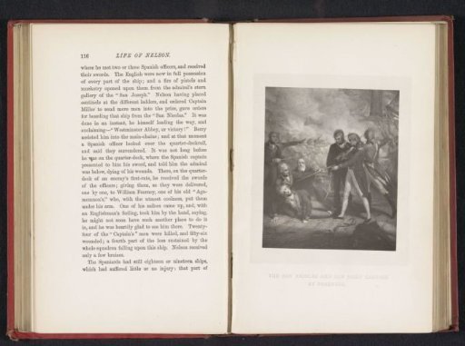 Photographic reproduction of a print of the naval battle off Cape St. Vincent in 1797