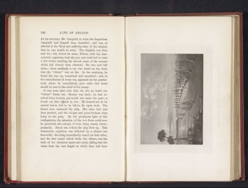 Photographic reproduction of a print of the Battle of the Nile in 1798