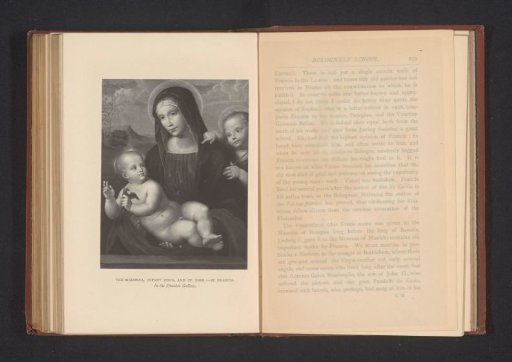 Photographic reproduction of a print after the painting with Mary and Christ and John as a child