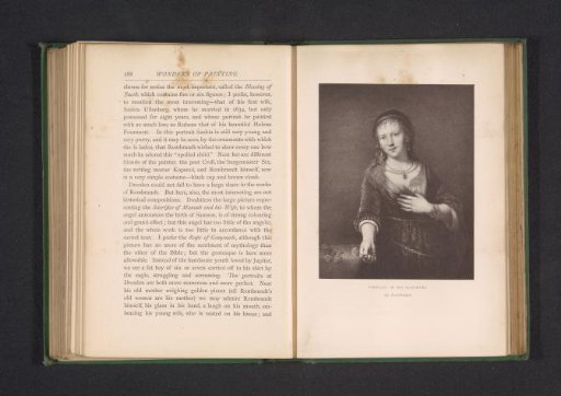 Photographic reproduction of a print after the portrait of Saskia with a flower by Rembrandt Harmensz. van Rijn