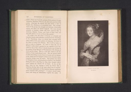 Photographic reproduction of a print after a portrait of a woman, possibly by Peter Paul Rubens