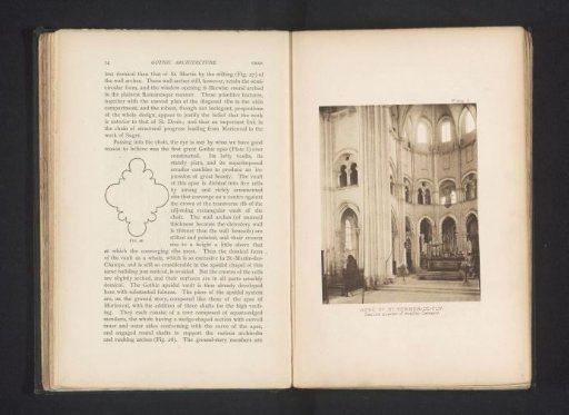 Interior of the Abbaye Saint-Germer-de-Fly with a view of the apse