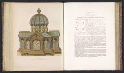 Copper reliquary with ivory figures