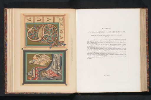 Reproduction of an illuminated page with the Birth of Christ