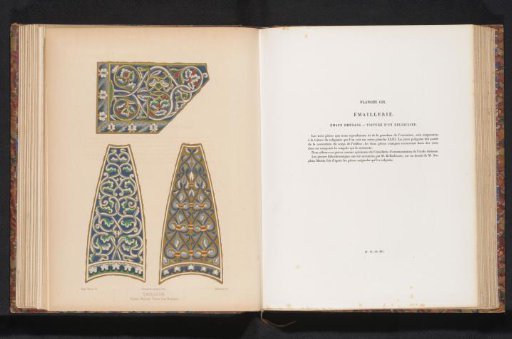 Reproduction of three designs for the decoration of a reliquary shrine