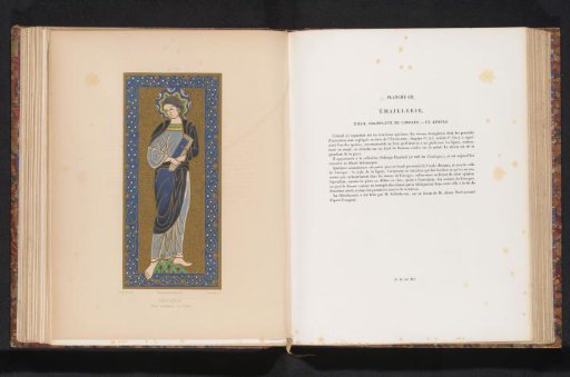 Reproduction of a design for an apostle in champlevé enamel