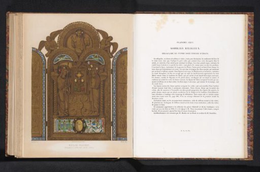 Reproduction of a design for a reliquary with Christ and guardian angels