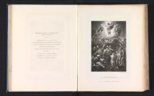 Photographic reproduction of an engraving, representing the Transfiguration